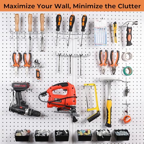 INCLY 320PCS Pegboard Accessories Organizer Kit with Peg Borad Hooks & Bins