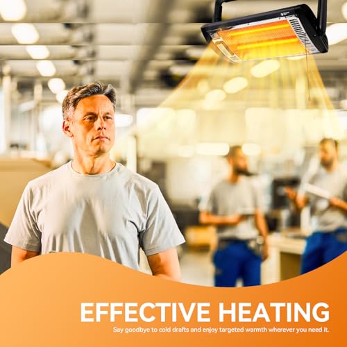 BEYOND HEAT Electric Garage Heater 120V, 1500W Radiant Space Heater, 2-Pack