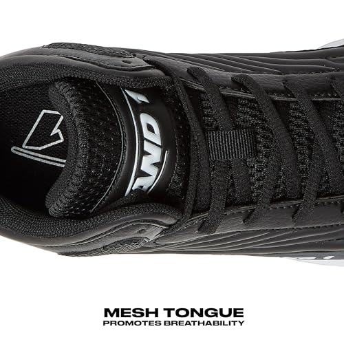 AND1 Pulse 3.0 Basketball Shoes for Men, Indoor or Outdoor, Street or Court Basketball Sneakers Men - Black, Red, or White - Black/White/Light Grey, 10 Medium