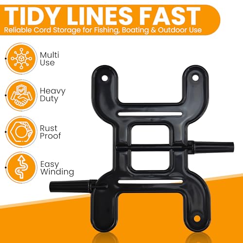 Harrier Hardware Trotline Winder Black Cord Organizer