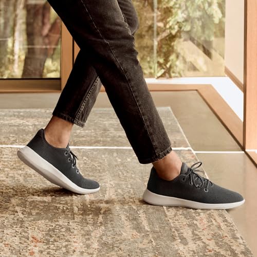Allbirds Men’s Tree Runner, Everyday Sneakers, Machine Washable Shoe Made with Natural Materials - Kaikoura White (White Sole) - 11 Medium