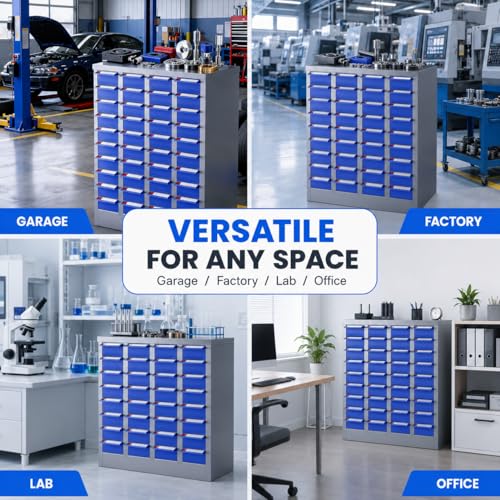 Hardware Organizer Cabinet, 40 Drawer Small Parts Storage with Steel Frame & Dividers, Nut Bolt Screw Organizer for Garage Workshop Office Warehouse Fastener Storage