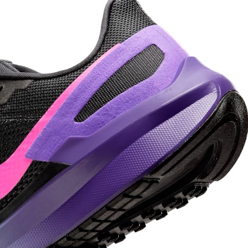 Nike Men's Structure 25 Road Running Shoes, Black Laser Fuchsia Anthracite, 9 US