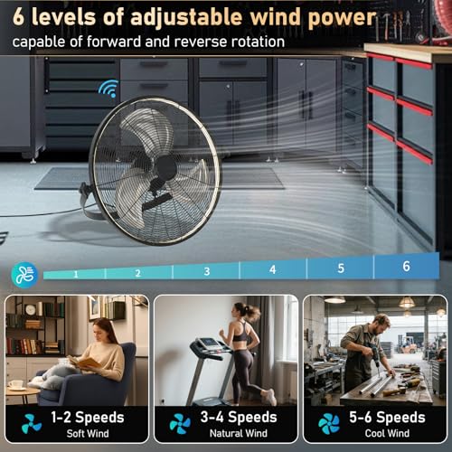 AHAWILL 22.8" Outdoor Hanging Ceiling Fan with Light - 360 Rotatable Fixed Angle,Plug-in,3CCT Dimmable,6 Speeds,Timer & Reversible,2-in-1 Hanging/Standing,Ideal for Gazebos,Patios,Tool Room,Garage.