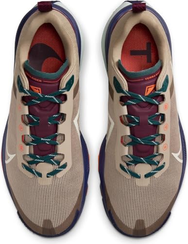 Nike React Terra Kiger 9 Running Shoes Men, Khaki Sea Glass Deep Jungle, 8 US
