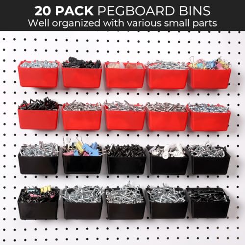 INCLY 312PCS Peg Board Organizer Accessories Kit for Organizing Tools