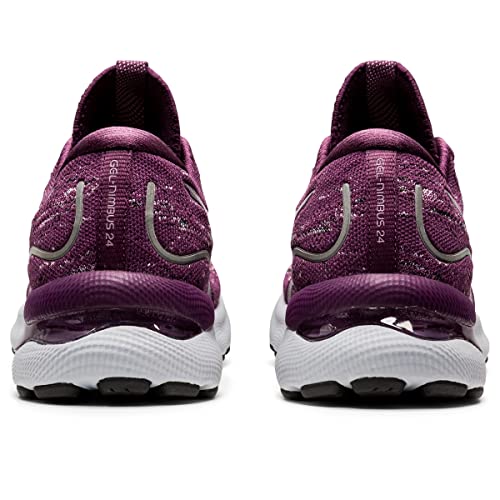 ASICS Women's Gel-Nimbus 24 Mesh Knit Running Shoes, 7, DEEP Plum/ROSEQUARTZ