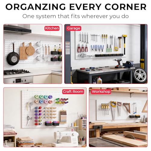 INCLY 312PCS Peg Board Organizer Accessories Kit for Organizing Tools