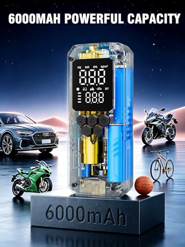 AIRSURE Tire Inflator Portable Air Compressor, 150 PSI Dual Power