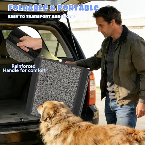 Dog Ramp for Car, Truck, 63"x17" Folding Non-Slip Pet Ramp for Large Dogs