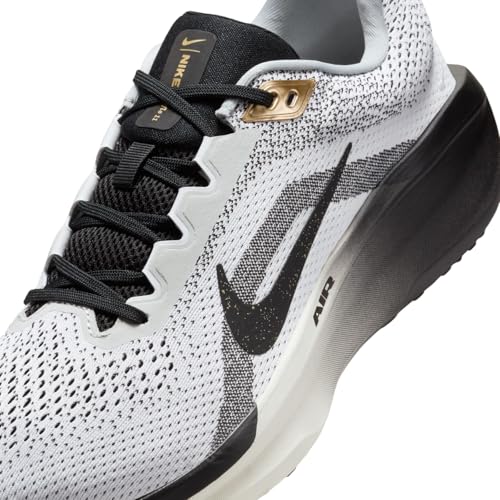 Nike Winflo 11 SE Men's Road Running Shoes (HQ7975-100, White/Metallic Gold/Light Smoke Grey/Black) Size 10.5
