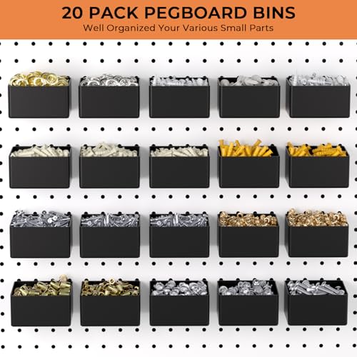 INCLY 320PCS Pegboard Accessories Organizer Kit with Peg Borad Hooks & Bins