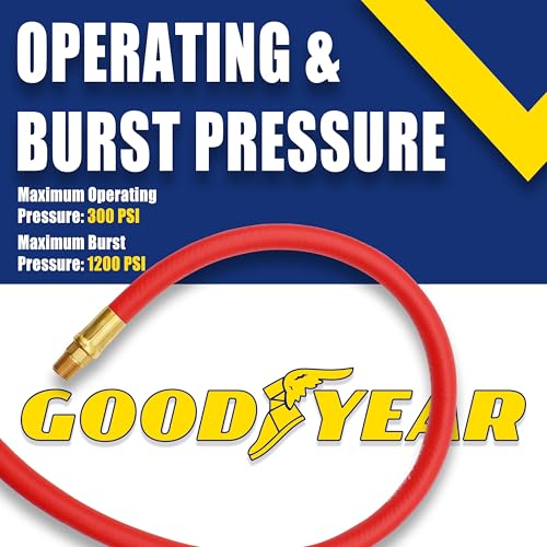 Goodyear 50' x 3/8" Hybrid Air Hose - 300 PSI - Kink Free - Made in USA