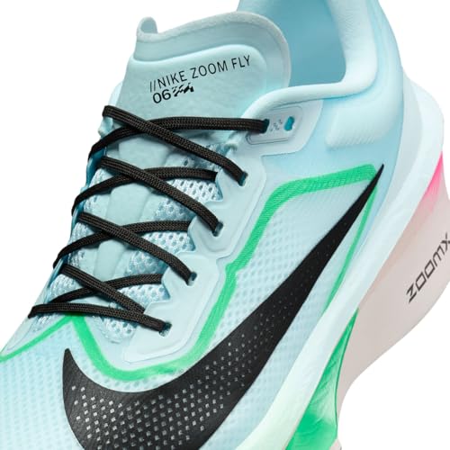 Nike Zoom Fly 6 Men's Road Racing Shoes (Glacier Ice/Hyper Pink/Green Shock/Black) Size 11