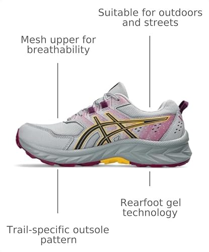 ASICS Women's Gel-Venture 9 Running Shoes, 8, Piedmont Grey/Blue Expanse