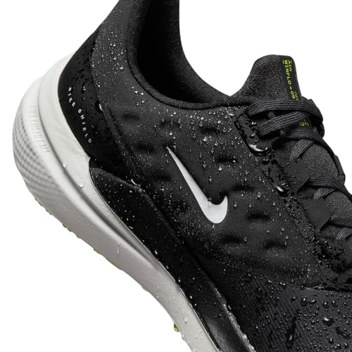 Nike Winflo 9 Shield Men's Weatherized Road Running Shoes (DM1106-001, Black/Dark Smoke Grey/Volt/White) Size 11.5