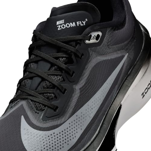 Nike Zoom Fly 6 Women's Road Racing Shoes (FN8455-001, Black/Light Smoke Grey/White) Size