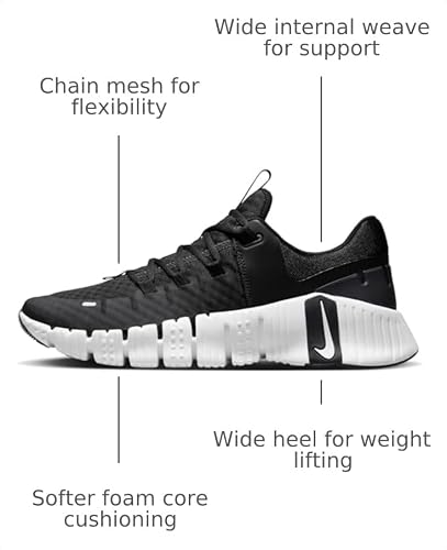 Nike Men's Free MetconCross Trainer, Black, 8 US