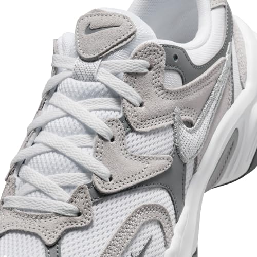 Nike Women's AL8 Shoes, White/Metallic Silver-Smoke Grey-Black, 7