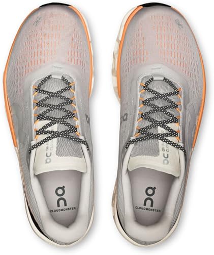 On Mens Cloudmonster 2 Glacier/Tangerine 12 M