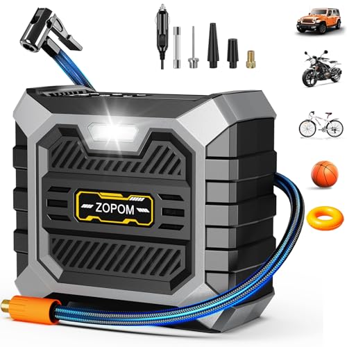 ZOPOM Tire Inflator Portable Air Compressor DC 12V Air Compressor Portable with Digital Pressure Gauge Air Pump for Car Tires - Car Accessories Bike, Motor