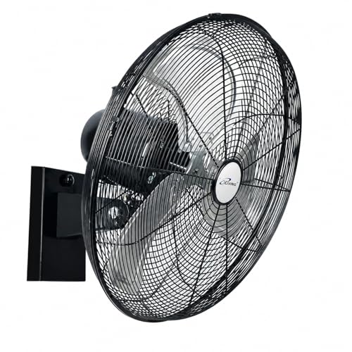 iLiving 20" Outdoor Oscillating High Velocity Wall Fan with 4750 CFM Heavy Duty Weatherproof Motor, Variable Speed Adjustment for Workshop, Garage, Patios, Commercial and industrial, 20 inch,Black