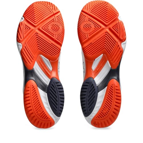 ASICS Men's Netburner Ballistic FlyteFoam 3 Volleyball Shoes, 6.5, White/Indigo Fog