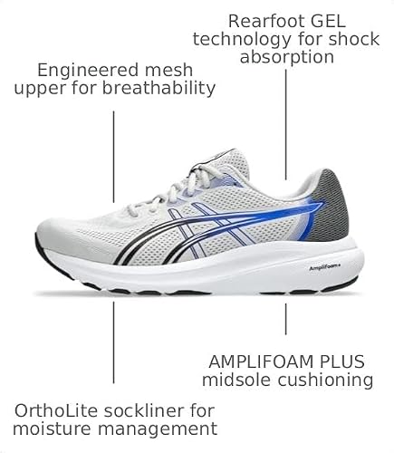 ASICS Men's Gel-Contend 10 Running Shoes, 12, Cloud Grey/Black