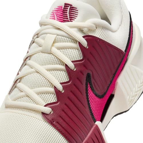 Nike GP Challenge Pro Women's Hard Court Tennis Shoes (Pale Ivory/Sail/Team Red/Rush Pink) Size 9.5