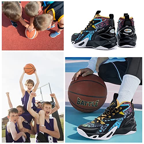 VITUOFLY Kids Basketball Shoes Boys Sneakers Girls Mid-top Sports Shoes