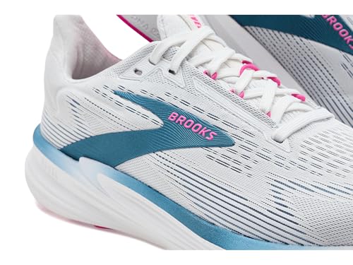 Brooks Women’s Revel 8 Neutral Running & Walking Shoe - White/Moonlight/Pink - 6.5 Medium