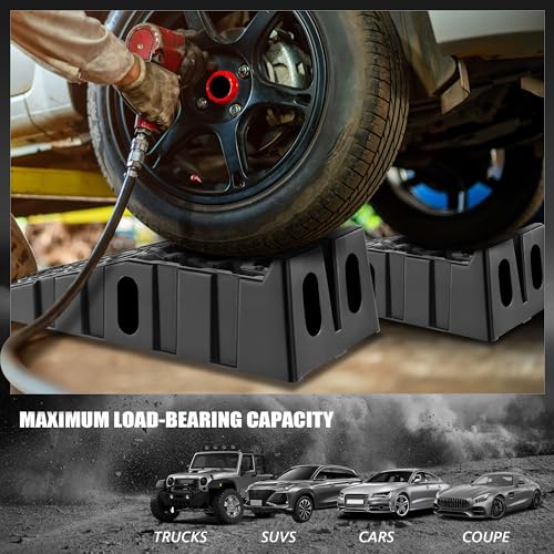 Heavy Duty Car Ramps for Oil Changes, 16000LBS GVW Capacity, 6.7" Lift
