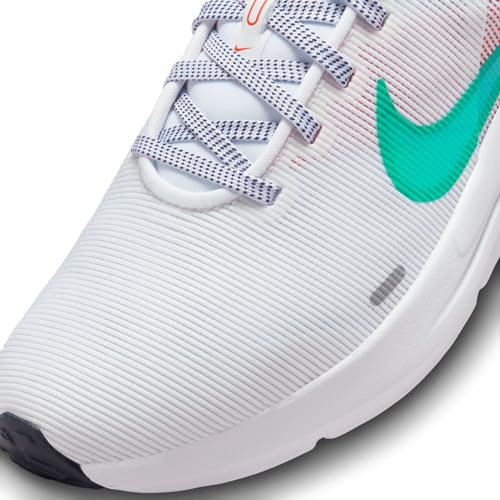 Nike Downshifter 12 Womens Shoes, White/Obsidian/Picante Red/Clear Jade, Size 8.5