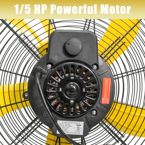 HiCFM 2 Pcs 20-inch 5300 CFM High Velocity Metal Floor Fan