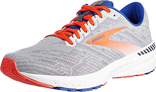 Brooks Mens Ravenna 11 Running Shoe - Grey/Cherry/Mazarine - D - 12.5