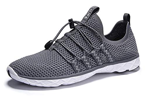 DLGJPA Men's Quick Drying Water Shoes for Beach or Water Sports Lightweight Slip On Walking Shoes Darkgray 10.5