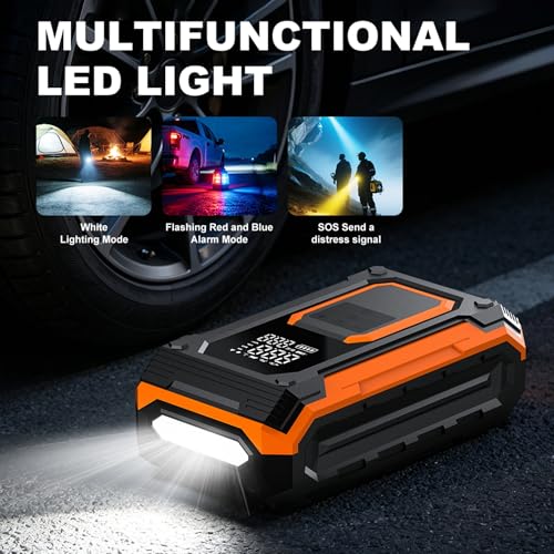 Tire Inflator Portable Air Compressor Cordless Air pump for Car Tires