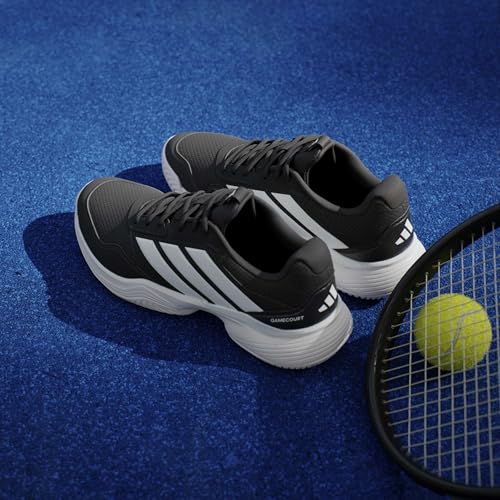 adidas Men's Gamecourt 3 All Court Tennis, BlackWhiteWhite, 9