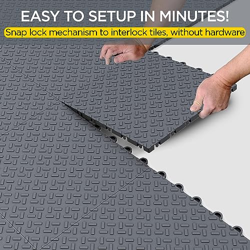 Garage Floor Tiles Interlocking Garage Flooring for Car Modular PlasticTile
