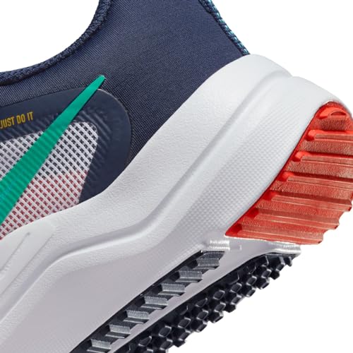 Nike Downshifter 12 Womens Shoes, White/Obsidian/Picante Red/Clear Jade, Size 9.5