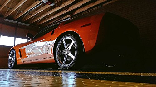 Big Floors RaceDeck Garage Floor Tiles, Interlocking Garage Flooring, CircleTrac Non-Slip Heavy-Duty Copolymer Modular Tile, Easy Install (Beige, 24 Pack of 12 x 12" Tiles, 24 Sq Ft)