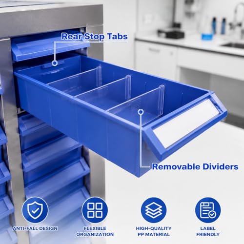 Small Parts Storage Cabinet, 75 Drawer Steel Bolt Nut Hardware Organizer with Dividers & Labels, Heavy Duty Garage Tool Storage Rack for Workshop Screw Fastener Organization