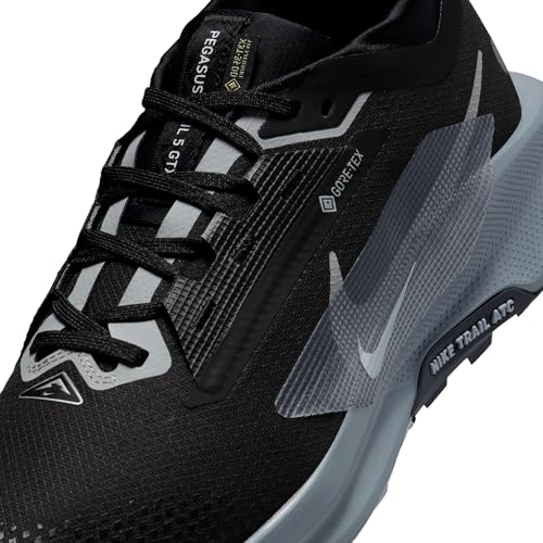 Nike Mens Pegasus Trail 5 Gore-TEX Black/Wolf Grey/Cool Grey/Anthracite 10.5 Medium