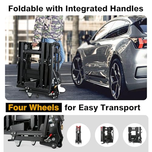 Eco Pro Upgraded 200lbs EBike Rack with Ramp for 2 E-Bikes, Hitch EBike Rack for Cars SUVs Trucks, Foldable Tilting Bike Rack Platform for Tow Hitch 2" Receiver, E-Bike Carrier Fits up to 5" Fat Tire