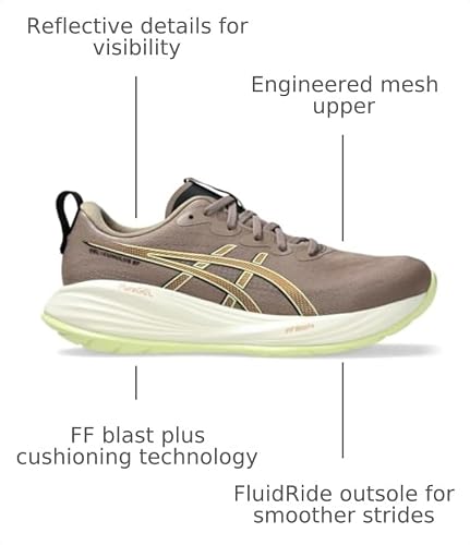 ASICS Men's Gel-Cumulus 27 Running Shoes, 9.5, Taupe Grey/Black