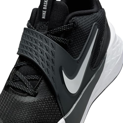 Nike Big Kid's Team Hustle D Basketball Shoes, Black/White-Anthracite, 3.5Y