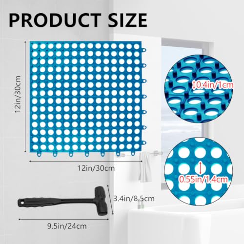 30 Pack Garage Floor Tiles, 12x12 Inch Interlocking Drainage Tiles