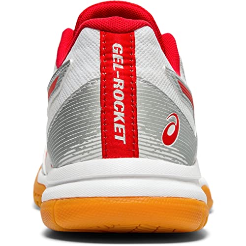 ASICS Gel-Rocket 9 Women's Volleyball Shoes, White/Classic Red, 11 M US