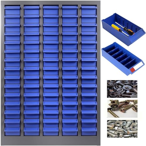 Nut and Bolt Storage Cabinet with ABS Drawer,Steel Small Parts Storage Organizer,25" H X 9" D X21 W Screw Organization for Hardware,Nails,Fastener,Electronic Components (40 ABS Drawers) (75)
