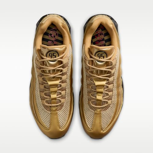 Nike Air Max 95 "Big Bubble Men's Shoes (Metallic Gold/University Red/Elemental Gold/Black) Size 14